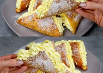 Teilchen mit 1 Packung Blätterteig und 1 Packung Pudding