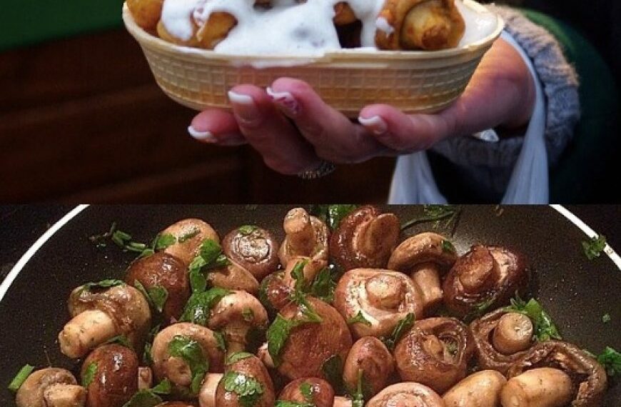 Champignons in leckere Knoblauch Rahmsoße, unglaublich lecker