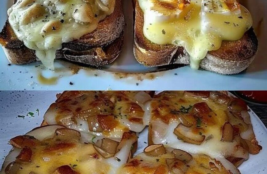 Jägertoast mit Käse überbacken, zum Sattessen – megalecker und so einfach zubereitet