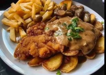 Hühnchen Schnitzel Mit Pommes Und Rahm Champions