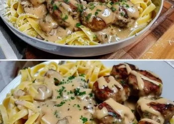 Pasta mit Pilzsauce und Fleischbällchen – einfach perfekt