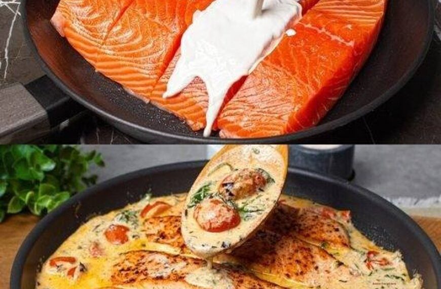 Cremiger Knoblauchlachs mit Spinat und Kirschtomaten