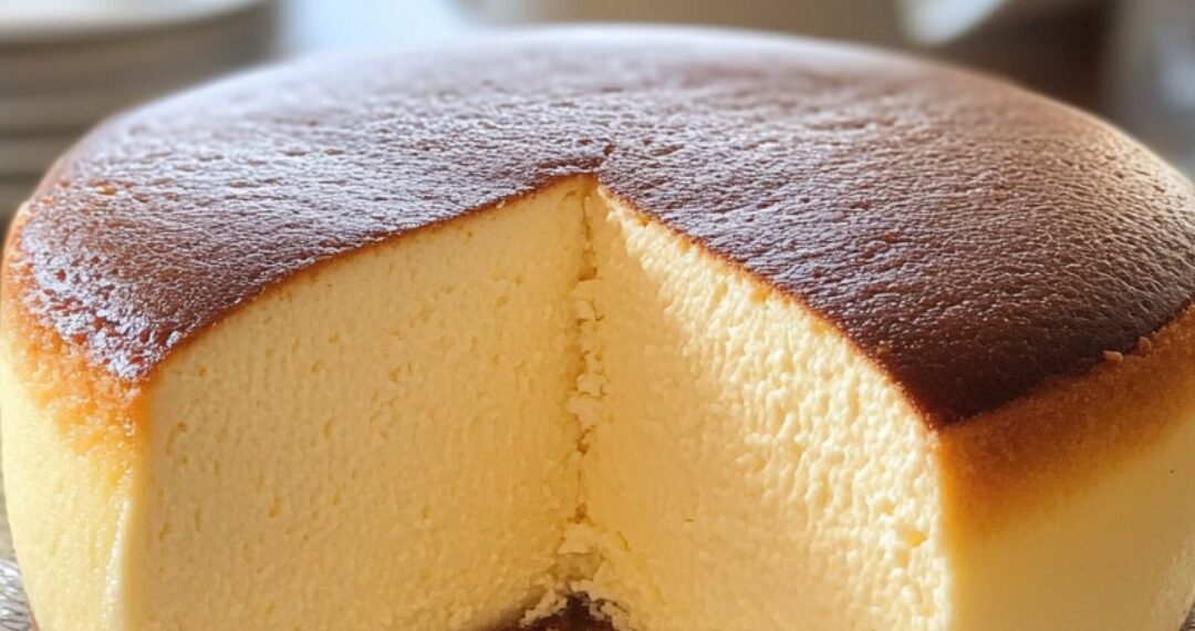 Japanischer Käsekuchen mit Zitrone, Sahne und Frischkäse – Ein fluffiges Dessert!
