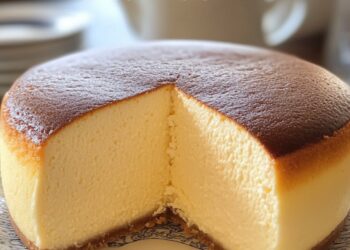 Japanischer Käsekuchen mit Zitrone, Sahne und Frischkäse – Ein fluffiges Dessert!