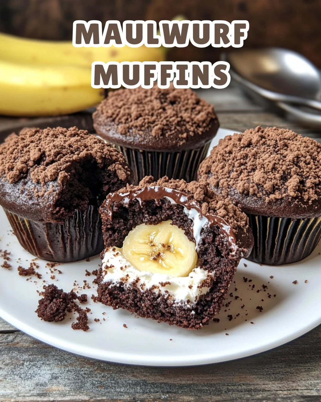 Maulwurf-Muffins – Schoko-Bananen-Klassiker in Mini-Form - Welt Rezept
