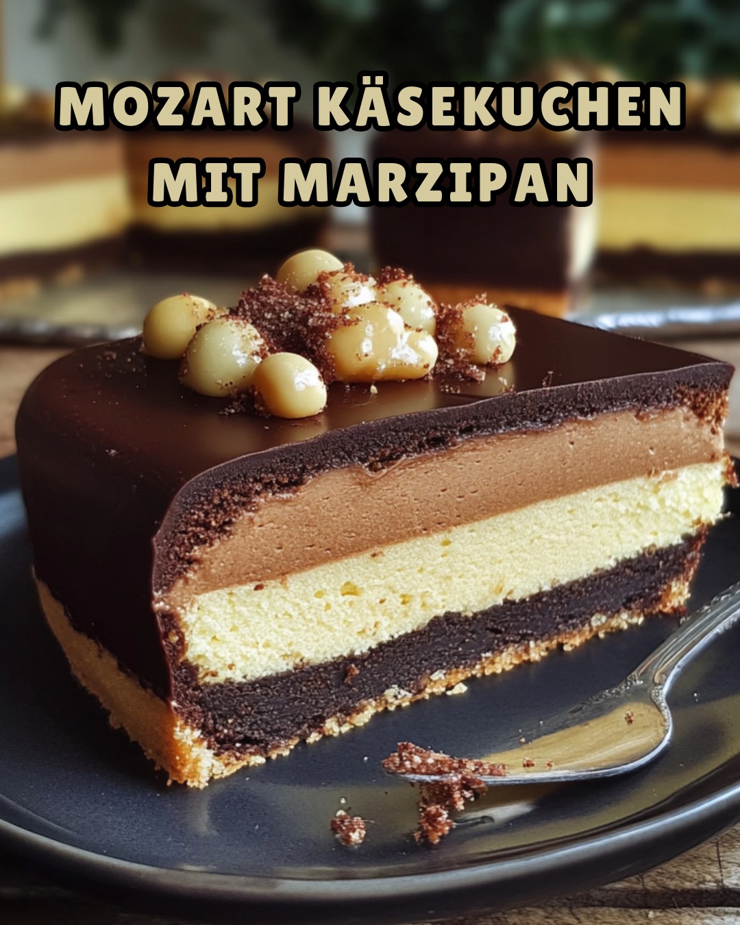 Mozart-Käsekuchen mit Marzipan, Nougat und Schokolade – Ein Genuss für ...