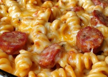 Schnelle Makkaroni-Wurst-Pfanne