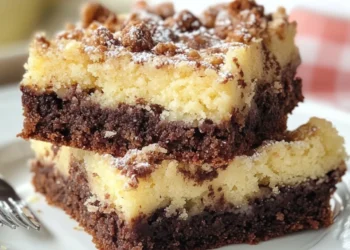 Zutaten Für den Teig: 250 g Butter (weich) 175 g Zucker 5 Eier 250 g Mehl 2 TL Backpulver 25 g Backkakao Für die Streusel: 250 g Butter 250 g Zucker 400 g Mehl Für den Guss: 200 g Schlagsahne Anleitung 1️⃣ Vorbereitung: Backblech mit Backpapier auslegen und die Kanten umknicken. Den Ofen auf 200 °C Ober-/Unterhitze vorheizen. 2️⃣ Teig zubereiten: Weiche Butter und Zucker mit einem Rührgerät cremig schlagen. Die Eier einzeln hinzugeben und jeweils ½ Minute unterrühren. Mehl, Backpulver und Kakao vermischen und vorsichtig unterheben. Teig auf das Backblech geben und glatt streichen. 3️⃣ Streusel herstellen: Butter, Zucker und Mehl in eine Schüssel geben und zu Streuseln verarbeiten. Gleichmäßig über den Teig streuen. 4️⃣ Backen: Den Kuchen in der mittleren Schiene ca. 20 Minuten backen, bis die Streusel goldgelb sind. Schoko-Streuselkuchen vom Blech ohne Hefe