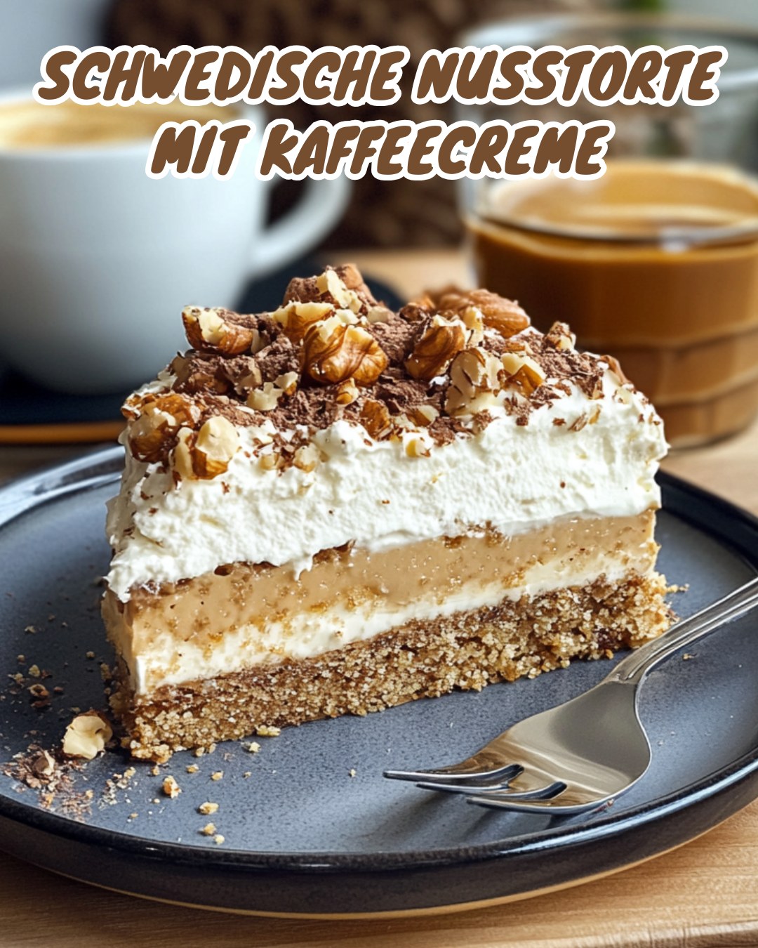 Schwedische Nusstorte mit Kaffeecreme – Nussig, cremig und ...