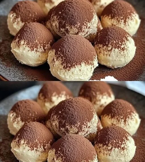Tiramisu Kugeln mit 200 g Mascarpone und 120 g Löffelbiskuits