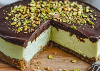 Dubai Schokolade Cheesecake – Orientalischer Genuss mit Pistazien und Schokolade!