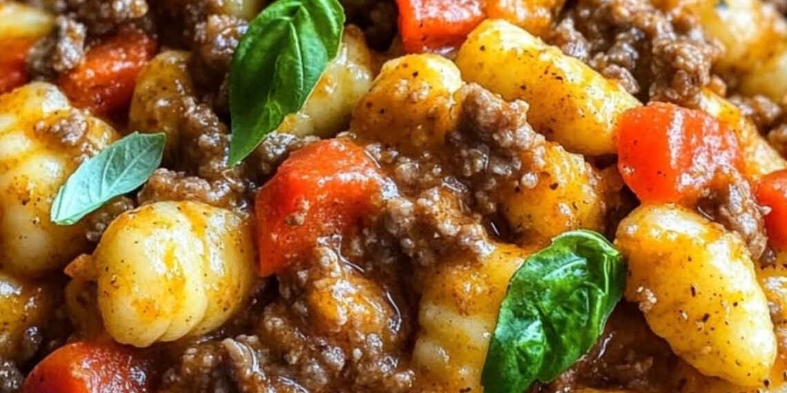 Gnocchi-Pfanne mit Hackfleisch und Paprika – Ein einfaches Genuss-Erlebnis für jeden Tag!
