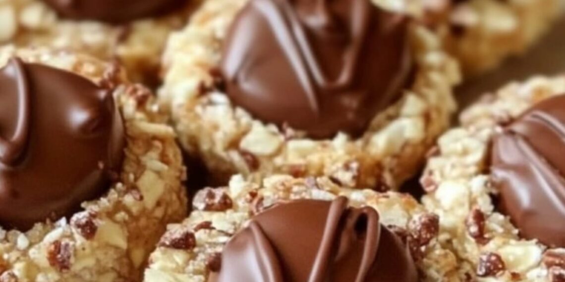 Nusskekse mit Schokolade