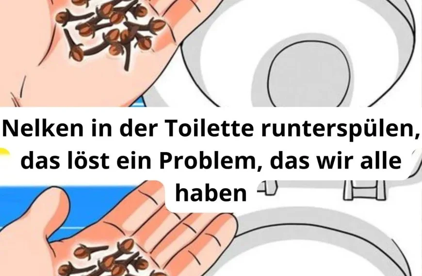 Nelken in der Toilette runterspülen, das löst ein Problem, das wir alle haben