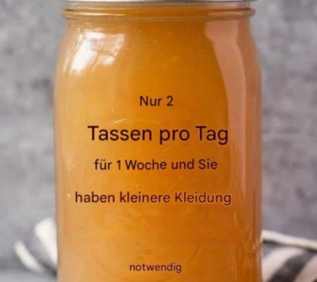 Nur 2 Tassen pro Tag für eine Woche und Sie brauchen kleinere Kleidung