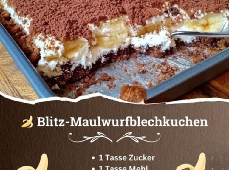 Blitz-Maulwurfblechkuchen – Schnell & super lecker!