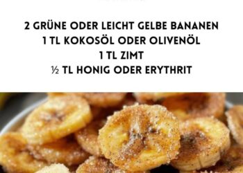 Bananenchips mit Zimt aus der Heißluftfritteuse