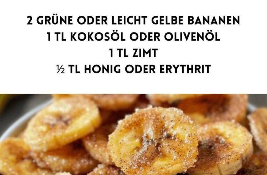 Bananenchips mit Zimt aus der Heißluftfritteuse