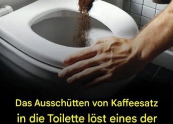 Das Einfüllen von Kaffeesatz in die Toilette löst eines der größten Probleme in Toiletten