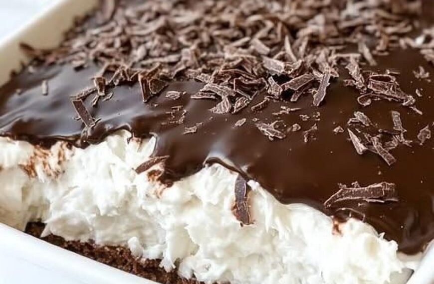 No Bake Schokoladen Kokos Kuchen