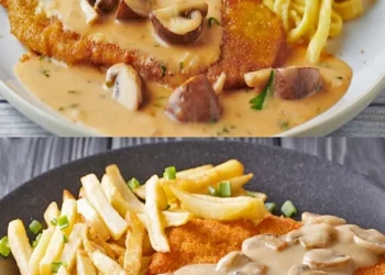 Rahmschnitzel mit Jägersoße