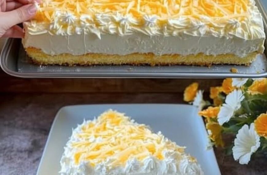 Fantakuchen mit Paradiescreme und 2 Dosen Mandarinen