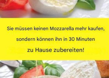 Kein Mozzarella mehr kaufen: Sie können ihn in 30 Minuten zu Hause zubereiten