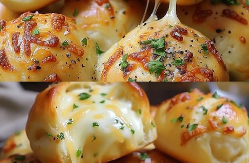 Knoblauch Brötchen gefüllt mit Mozzarella Käse