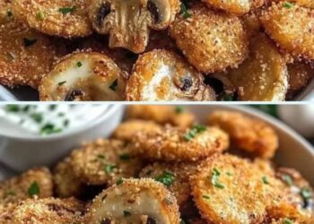 Knusprige Knoblauch Champignons aus dem Ofen