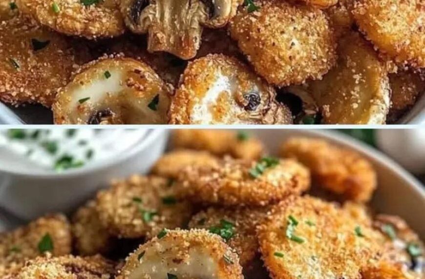 Knusprige Knoblauch Champignons aus dem Ofen