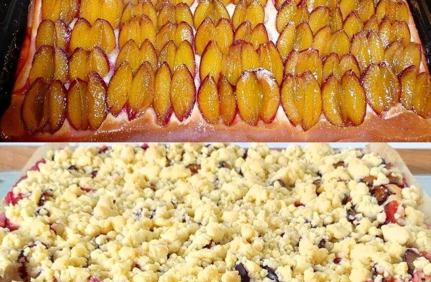 Supersaftiger Pflaumenkuchen vom Blech mit Streuseln