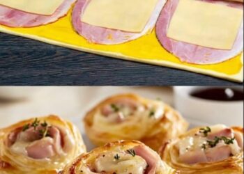 Blätterteig-Schnecken mit Schinken und Käse