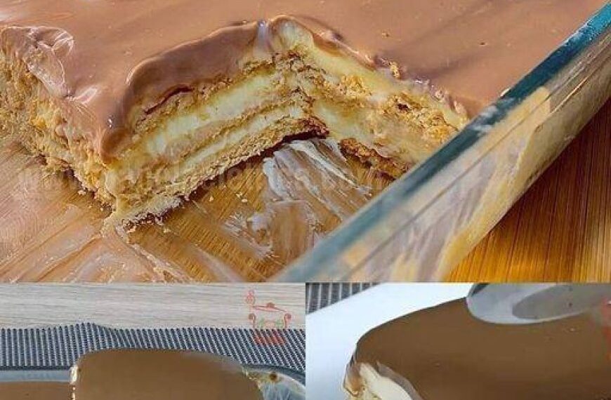 Milch Keks Kuchen Ein einfaches und cremiges Dessert