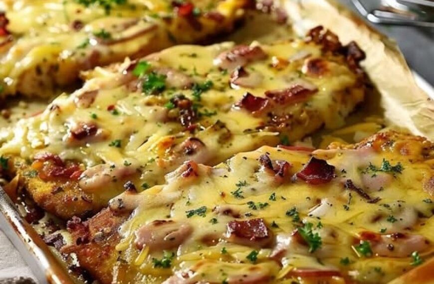 Überbackene Partyschnitzel aus dem Ofen