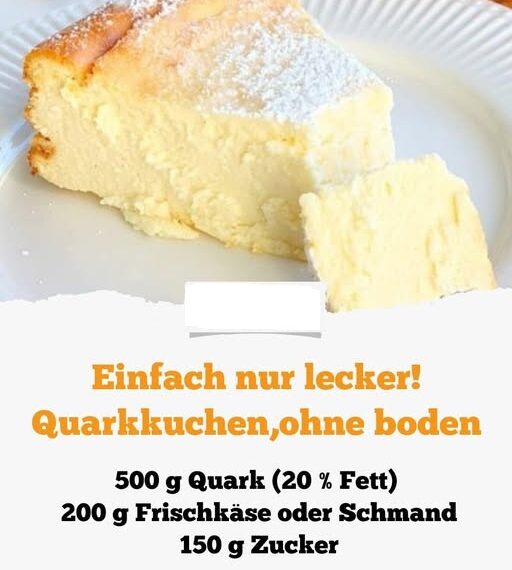 Einfach nur lecker! Quarkkuchen,ohne boden