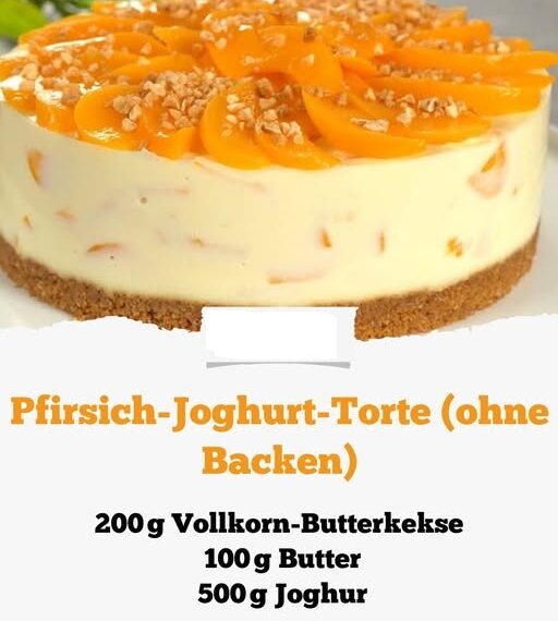 Pfirsich-Joghurt-Torte (ohne Backen)
