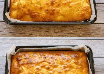 5 Äpfel, 15 Minuten und ein Apfelkuchen steht auf dem Tisch