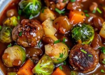 Der Wahnsinn schmeckt sooo gut, Rosenkohleintopf mit Hackbällchen