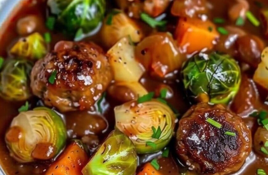 Der Wahnsinn schmeckt sooo gut, Rosenkohleintopf mit Hackbällchen