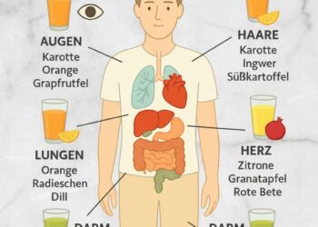 Frische Säfte für Augen, Haare, Herz & mehr – Gesunde deutsche Rezepte voller Power