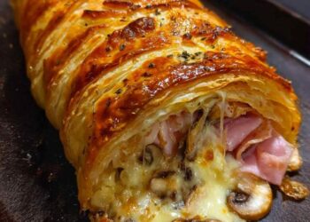 Pilz Schinken Blätterteig: Knusprig, cremig und unwiderstehlich