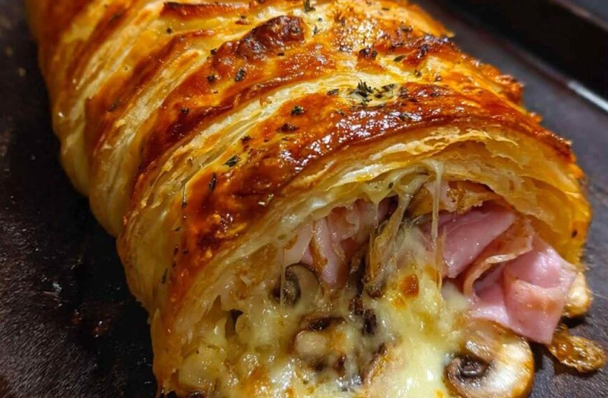 Pilz Schinken Blätterteig: Knusprig, cremig und unwiderstehlich