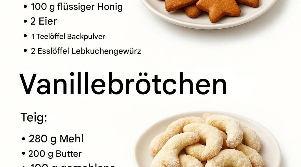 Honig-Lebkuchen-Vanille-Schnecken