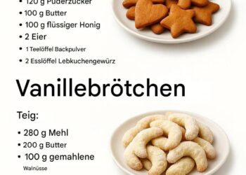 Honig-Lebkuchen-Vanille-Schnecken