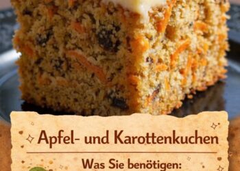 Dieser Apfel- und Karottenkuchen ist herrlich saftig, wunderbar aromatisch und jeder Bissen pure Wohlfühlfreude