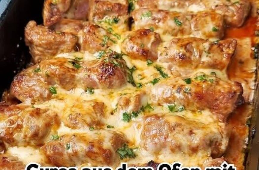 Gyros aus dem Ofen in Metaxasauce, superschnell fertig