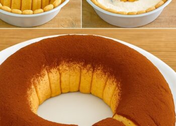 Hier ist mein kalter Löffelbiskuitkuchen. Köstlich, frisch und super einfach zuzubereiten