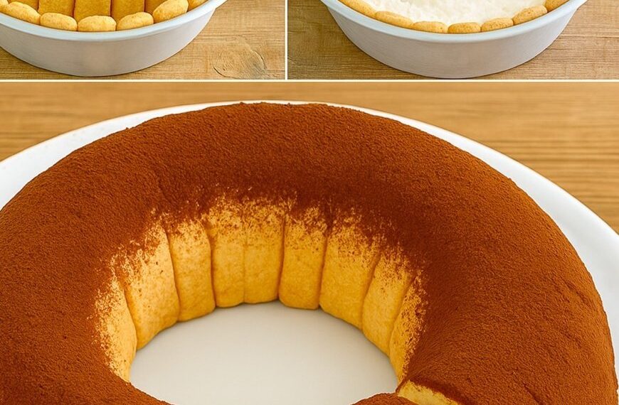 Hier ist mein kalter Löffelbiskuitkuchen. Köstlich, frisch und super einfach zuzubereiten