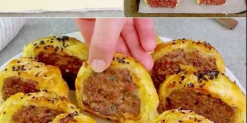 Nur ein Laib, aber jeder will zwei Stück – dieser Fleischlaib im Blätterteig-Knaller!