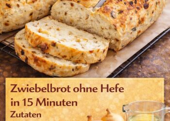Zwiebel-Quarkbrot ohne Hefe – in nur 15 Minuten fertig!
